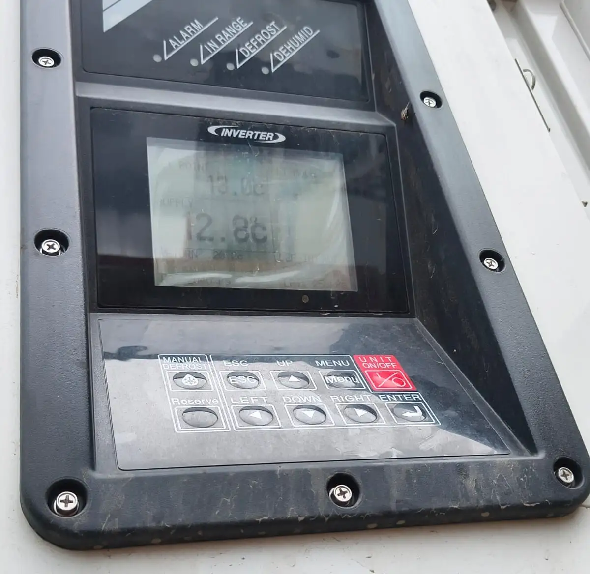 The reefer unit set before loading begins